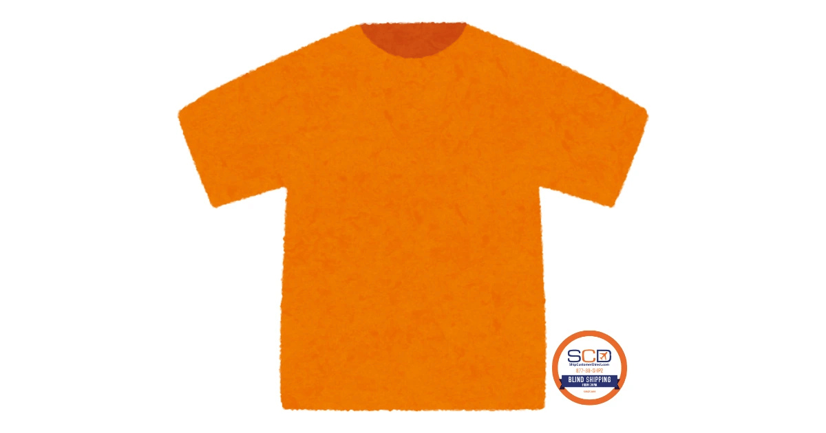 Orange t-shirt icon representing private-label apparel shipments