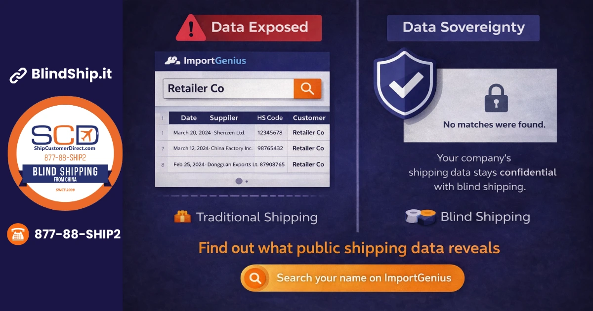 ImportGenius exposure vs blind shipping confidentiality